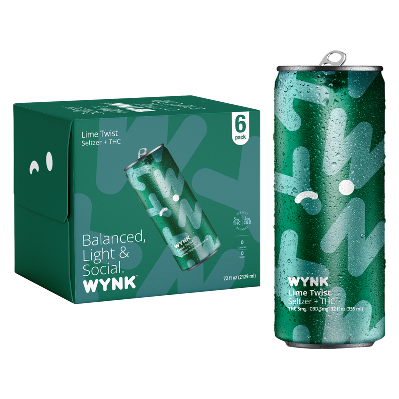 WYNK 5mg THC Lime Seltzer 6pk 12oz Can