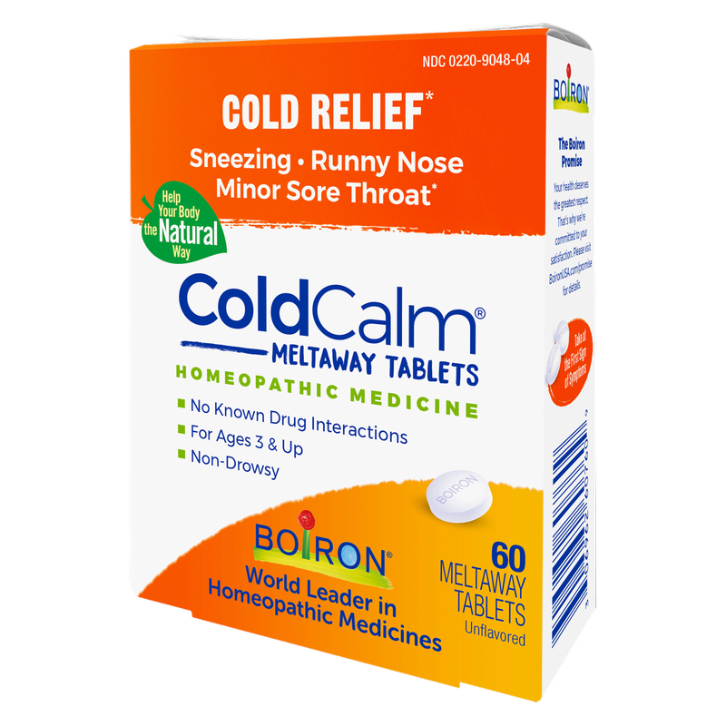 Boiron ColdCalm Tablets for Relief of Common Cold, Non-Drowsy, 60 Count