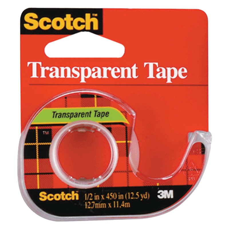 Scotch Transparent Tape 1" .5" x 37.5'