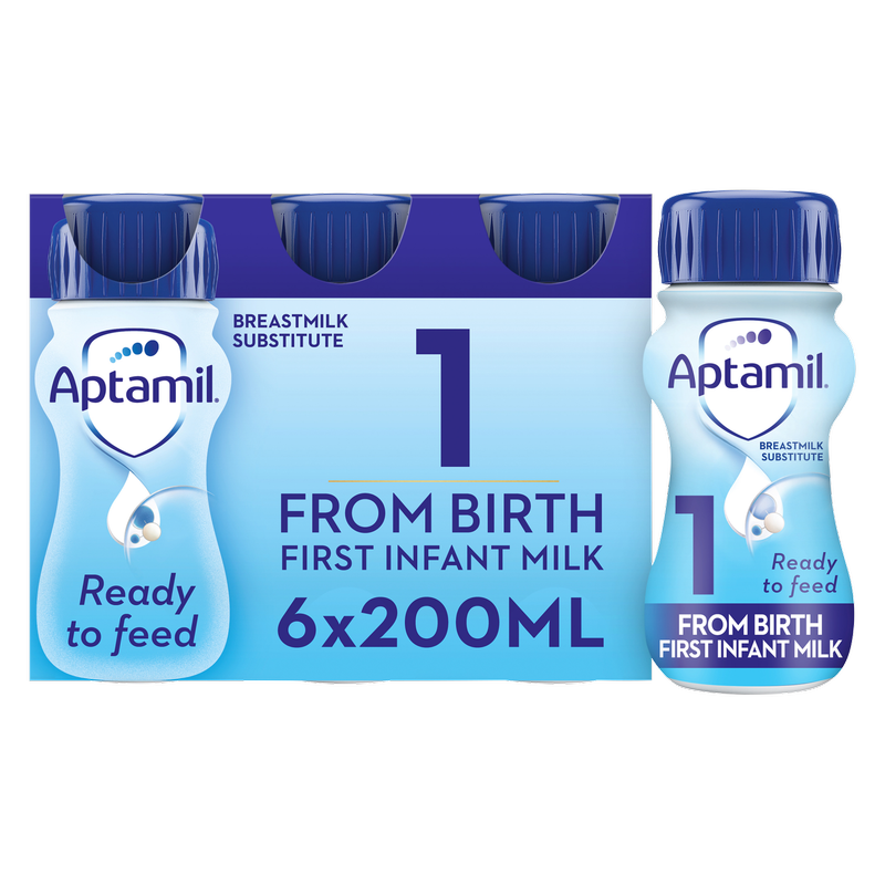 Aptamil 1 First Milk, 6 x 200ml