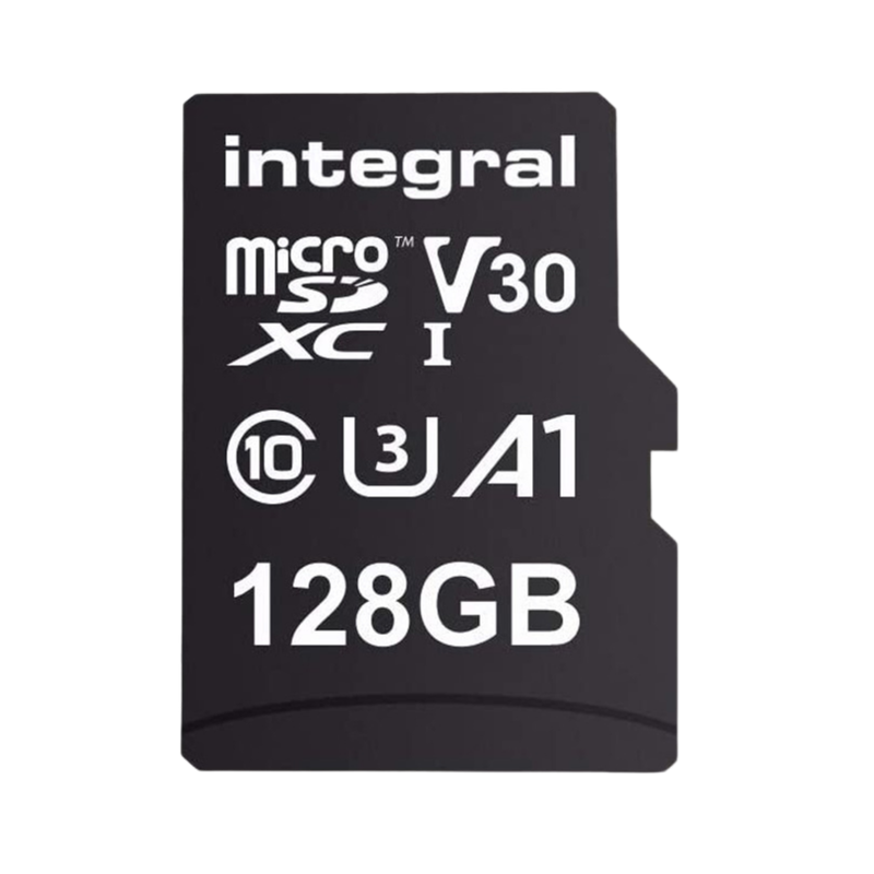 Integral 128GB MicroSDHC Card with Adapter, 1pcs