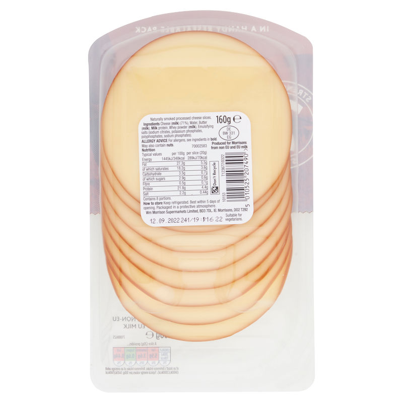 Morrisons Smoked Cheese Slices, 160g