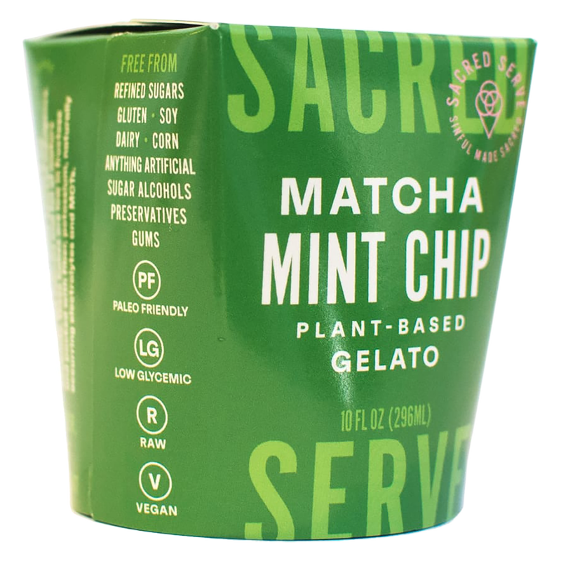 Sacred Serve Matcha Mint Chip Gelato 10oz