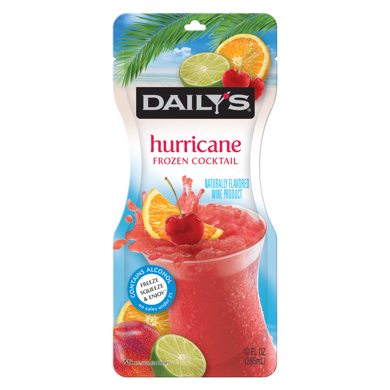Daily's Hurricane Frozen Cocktail Single 10oz Pouch 5% ABV