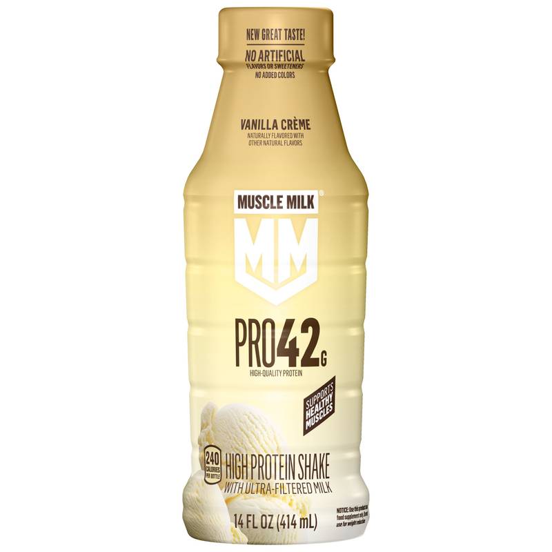 Muscle Milk PRO Vanilla Creme High Protein Shake with Ultra-Filtered Milk 14oz Btl