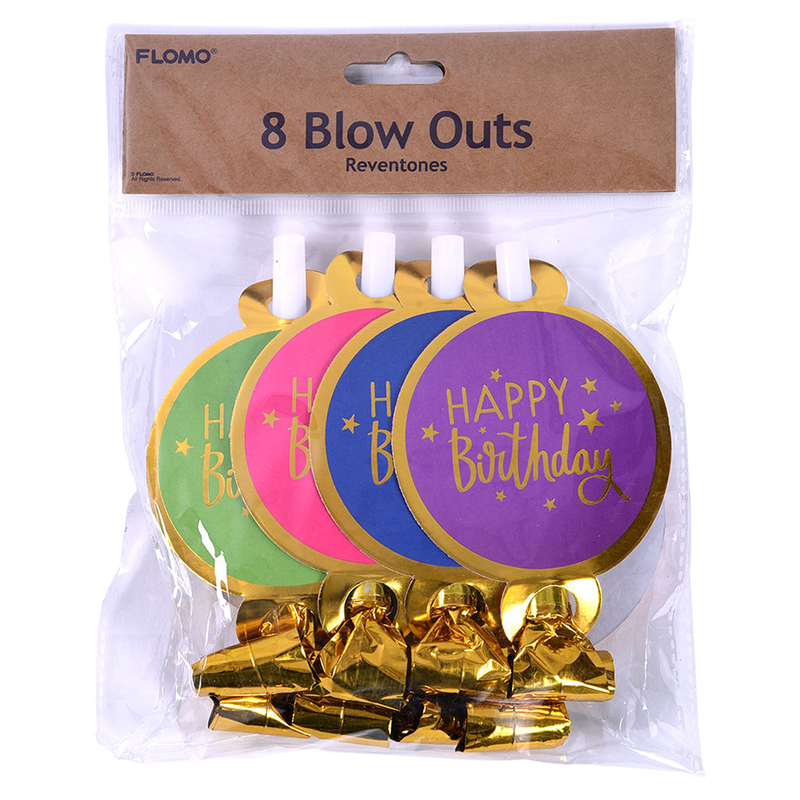 FLOMO Bright Blow Outs with Hot Stamp 8pk