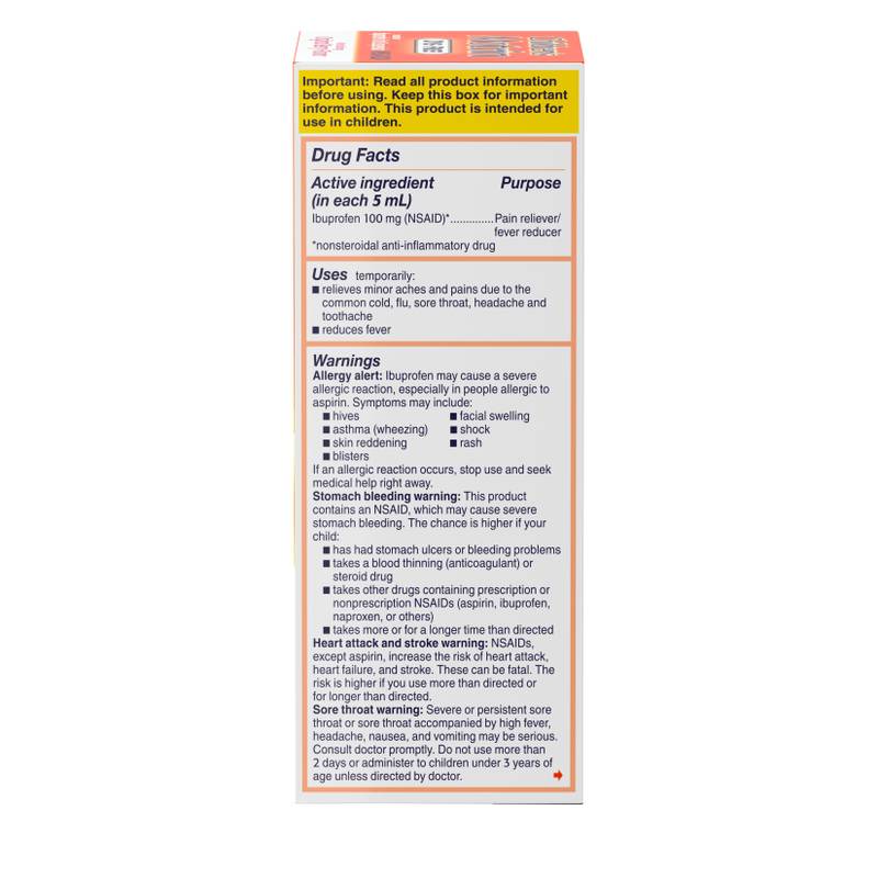 Children's Motrin Oral Suspension Dye-Free Berry, 4 Fl. Oz