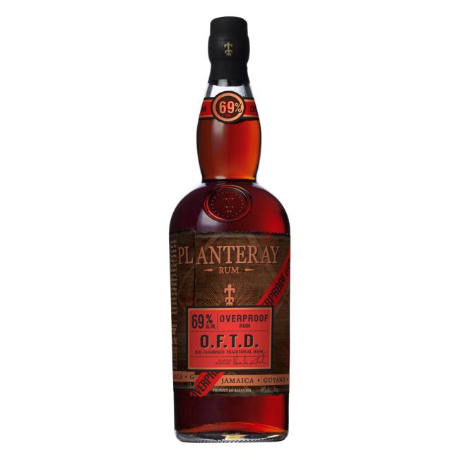 Planteray O.F.T.D Overproof Rum 750ml Bottle 69% ABV