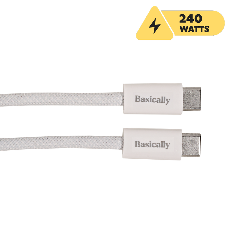 Basically 240W USB-C Woven Charge Cable (6ft)