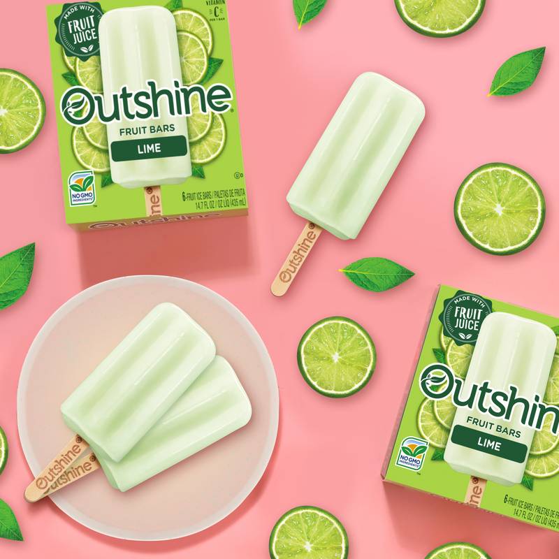 Outshine Frozen Fruit Lime Bars, 6ct