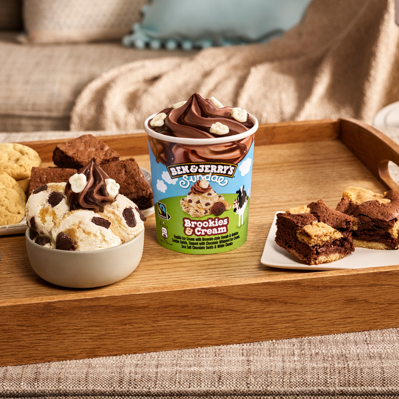 Ben & Jerry's Brookies & Cream Sundae, 427ml