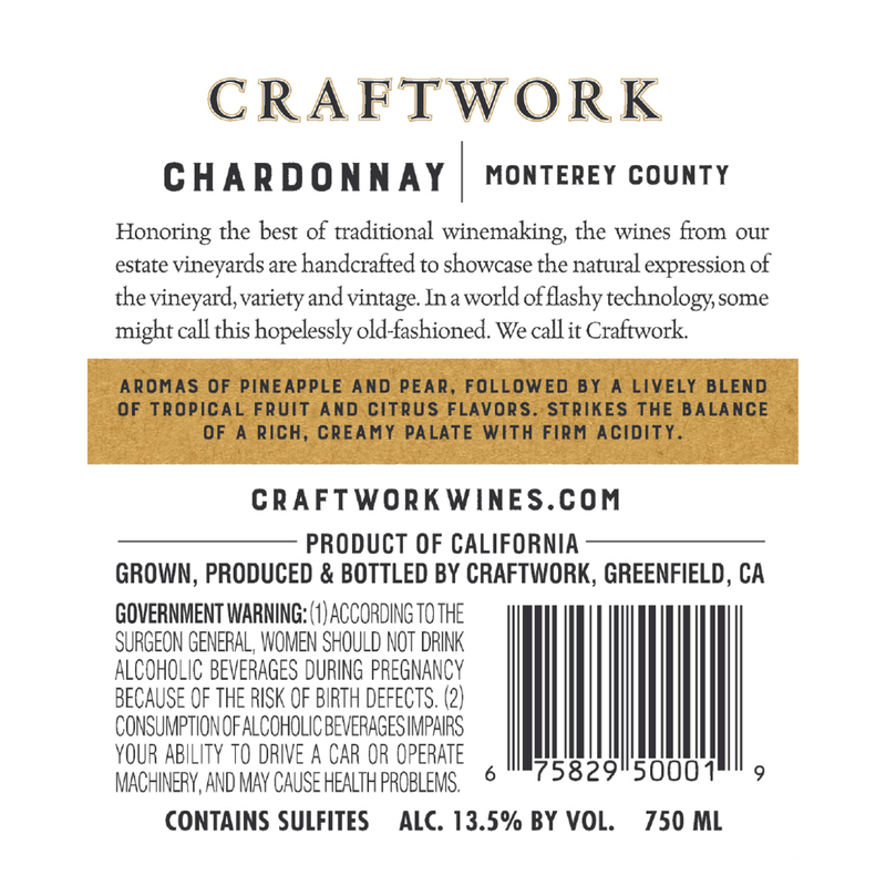 Craftwork Chardonnay 750ml