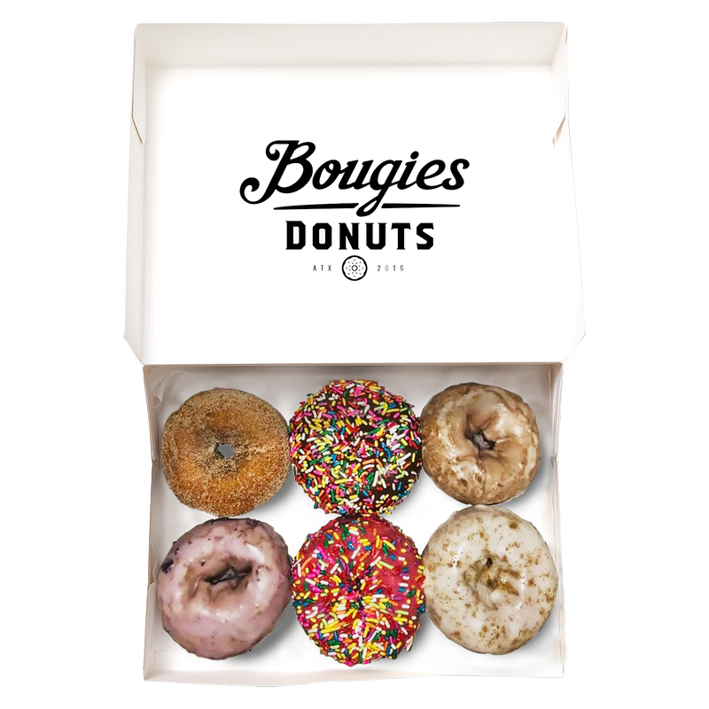 Assorted Cake Donut Bougies Donuts Box 6ct
