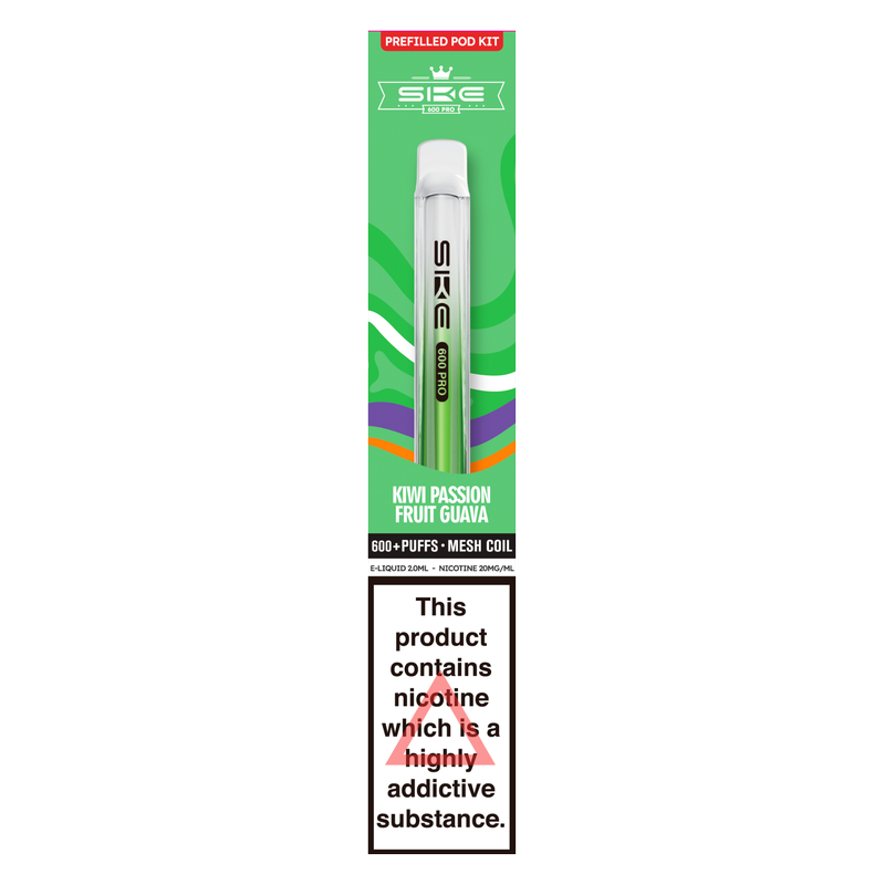 SKE Crystal 600 Pro Prefilled Pod Kit Kiwi Passion Fruit Guava, 1pcs