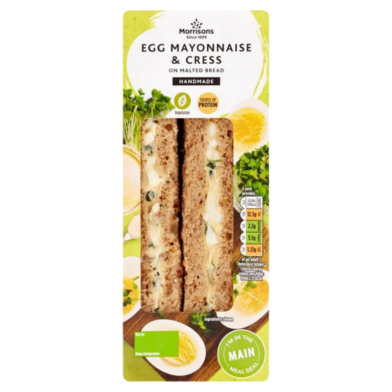Morrisons Egg Mayo & Cress Sandwich, 160g