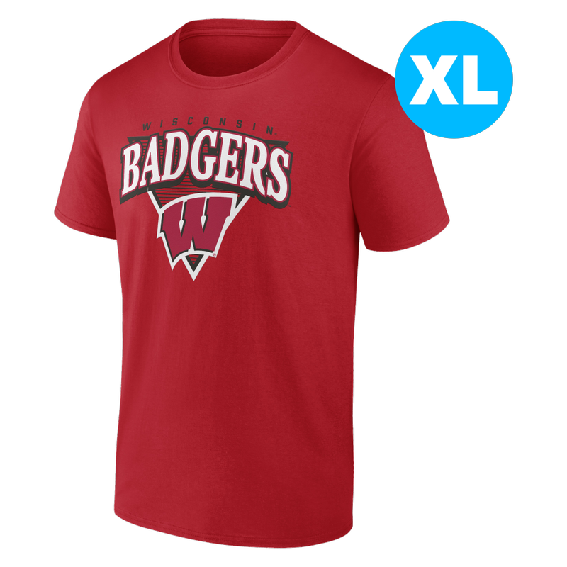 University of Wisconsin Fundamentals Cotton Modern Tri Short Sleeve Tee-Size 2XL