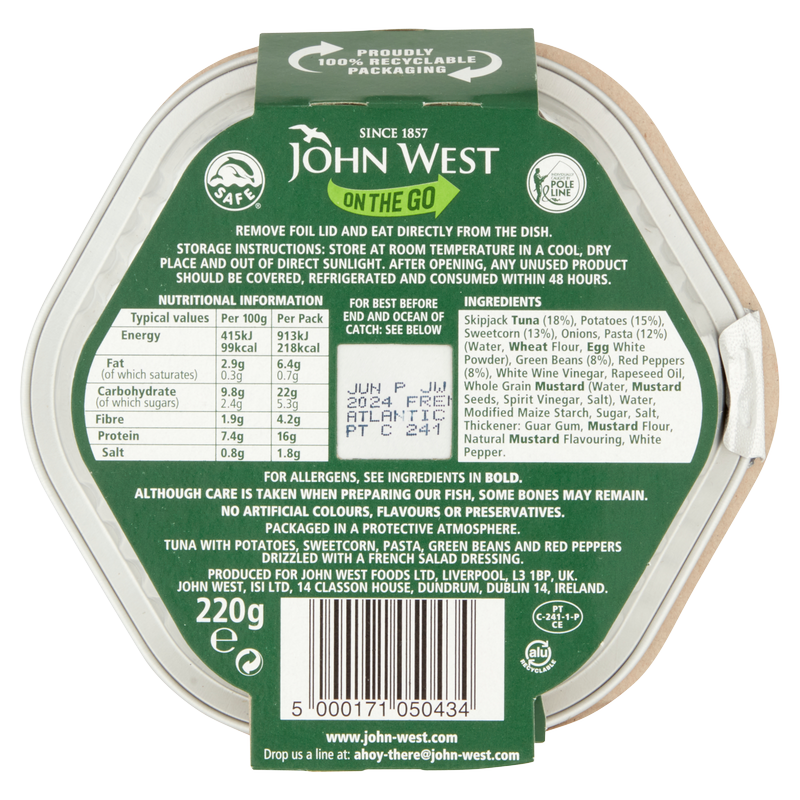 John West On the Go French Tuna Pasta Salad, 220g