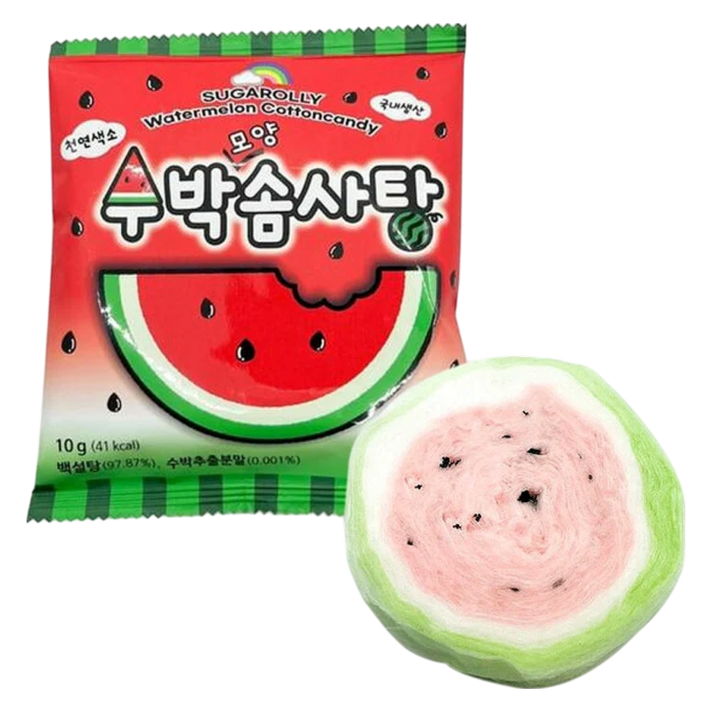 Sugarolly Watermelon Cotton Candy, .35 oz