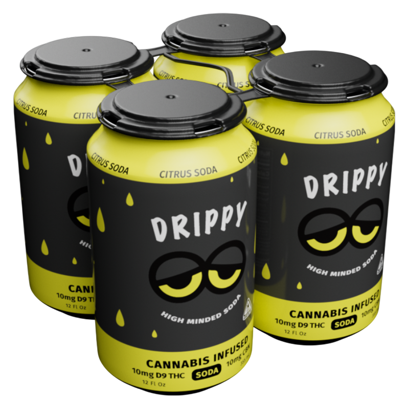 Drippy 10mg THC Citrus Fade Soda 4pk 12oz Can