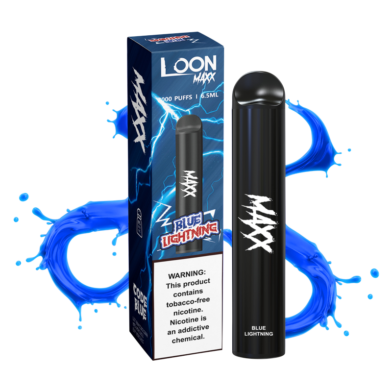 Loon MAXX Blue Lightning Disposable Vape 6.5ml 6% Nicotine