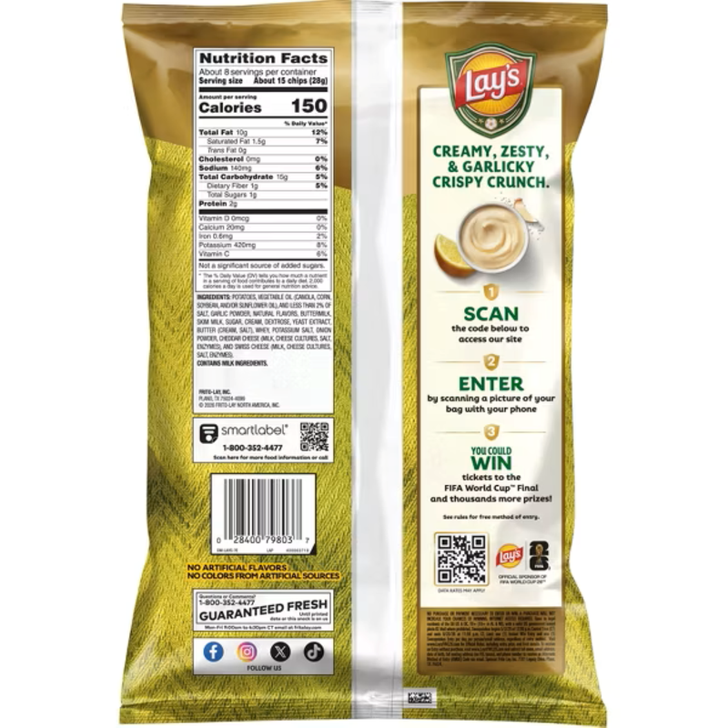 Lay's Brzillian-Style Garlic Sauce, 7.75 oz