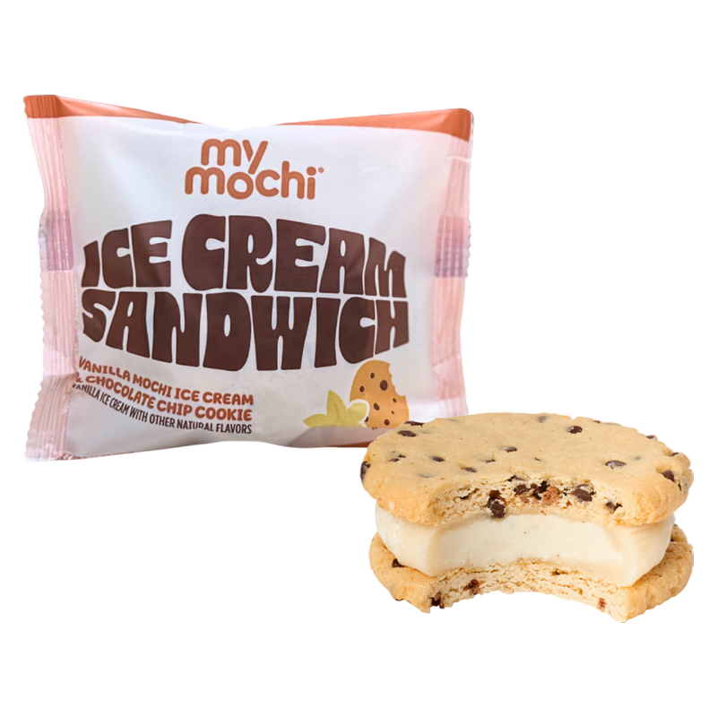 My/Mochi Chocolate Chip Cookie Vanilla Ice Cream Sandwich 1ct
