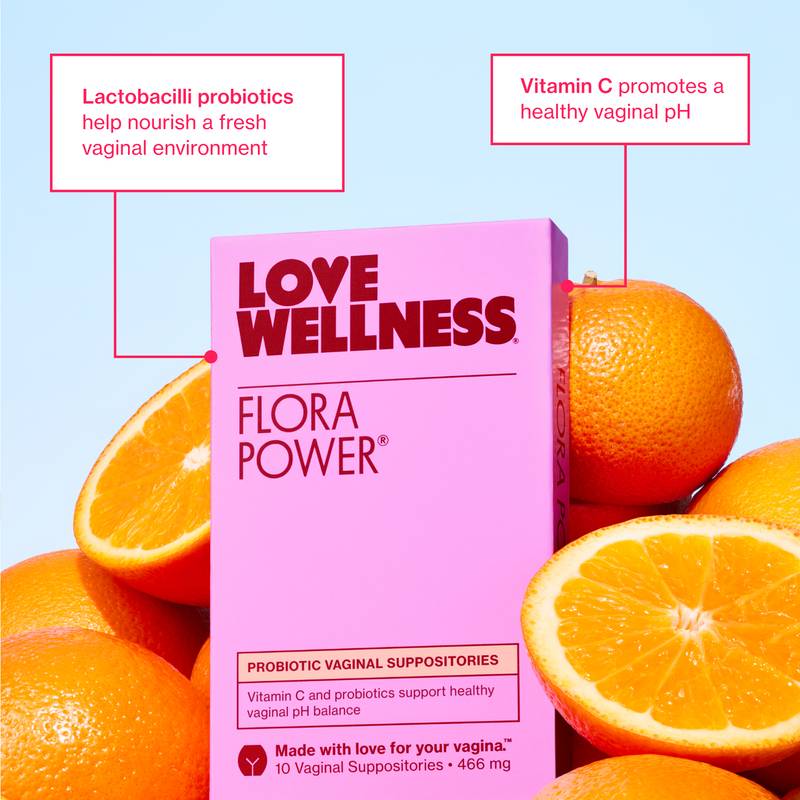 Love Wellness Flora Power Probiotic Vaginal Suppositories 10ct
