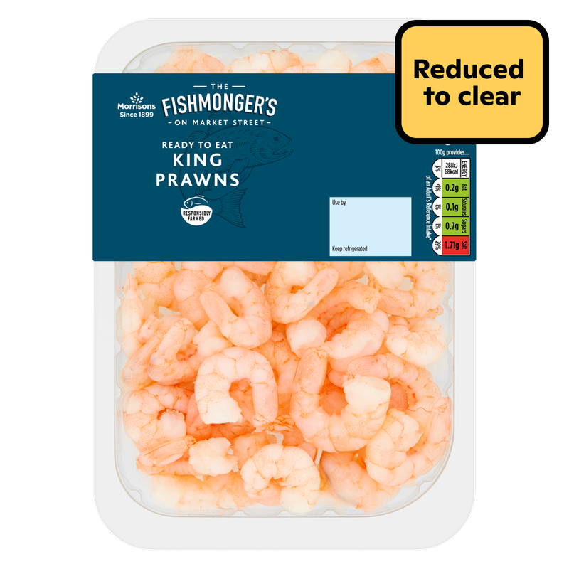 Reduced -  Morrisons Cooked & Peeled King Prawns, 150g