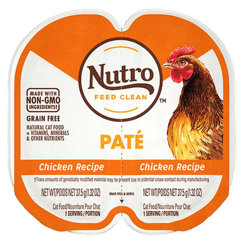 6 Ct Nutro Perfect Portions Trays Grain-Free Pate Real Chicken Recipe Wet Cat Food 2.6oz