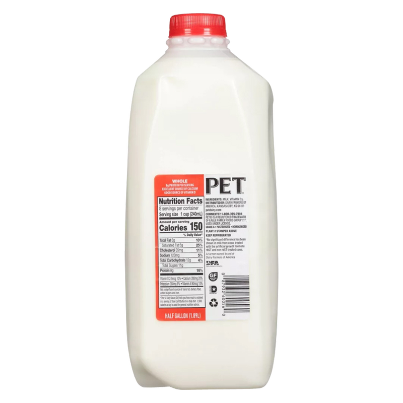 Pet Whole Vitamin D Milk - 1/2 Gallon