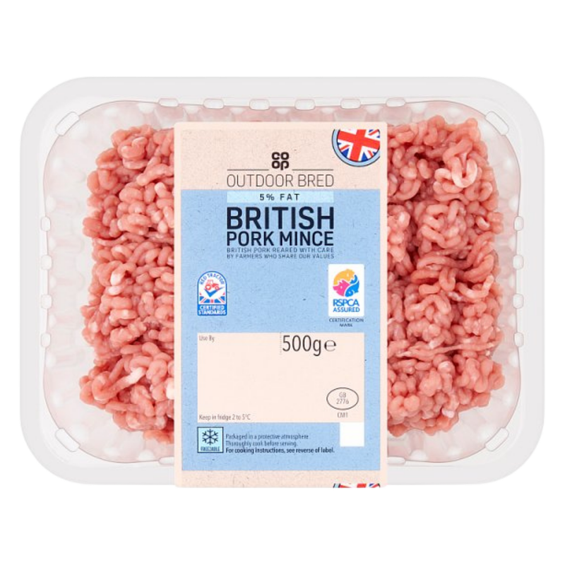 Co-op 5% Fat Pork Mince, 500g