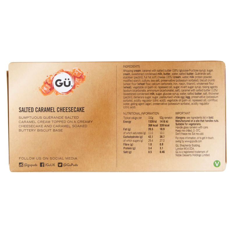 Gu Salted Caramel Cheesecake, 2 x 92g