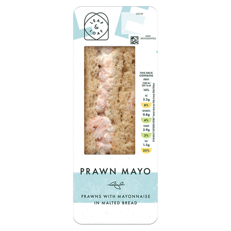 Leaf & Loaf Prawn Mayonnaise Sandwich, 1pcs