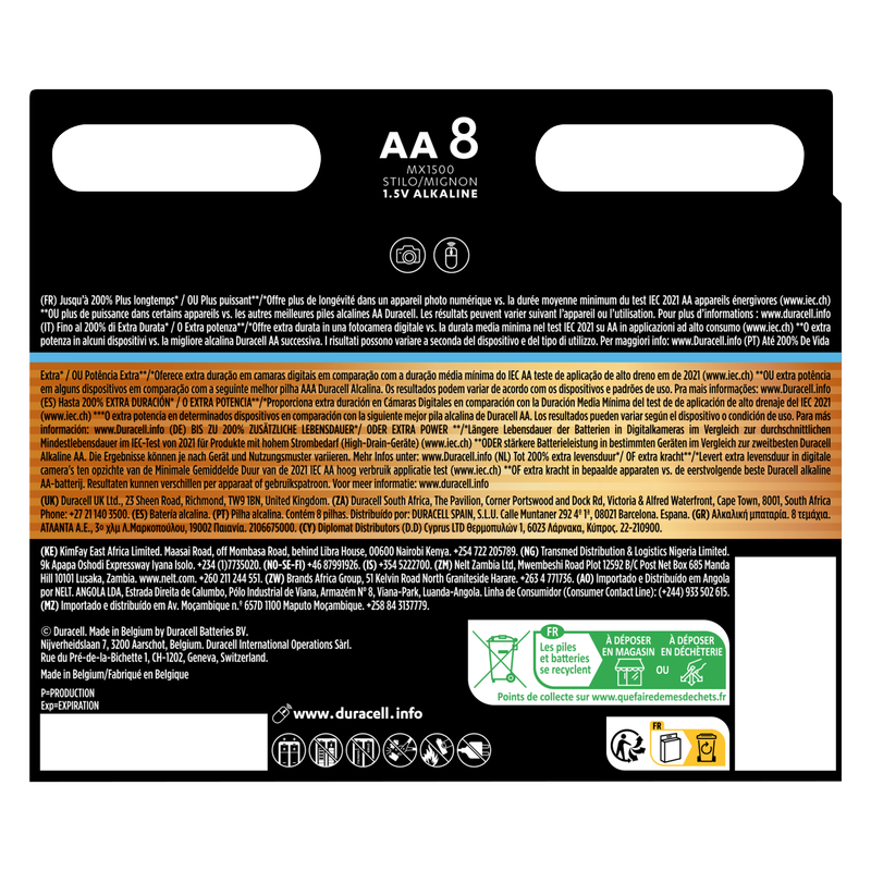Duracell Optimum AA Batteries, 8pcs