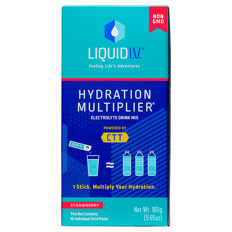 Liquid I.V. Hydration Multiplier Electrolyte Drink Mix Powder Strawberry 10ct Box