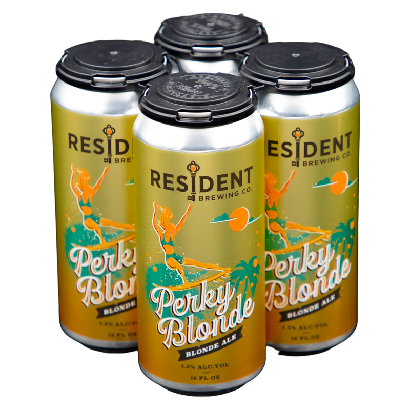 Resident Brewing Perky Blonde Ale 4pk 16oz Can