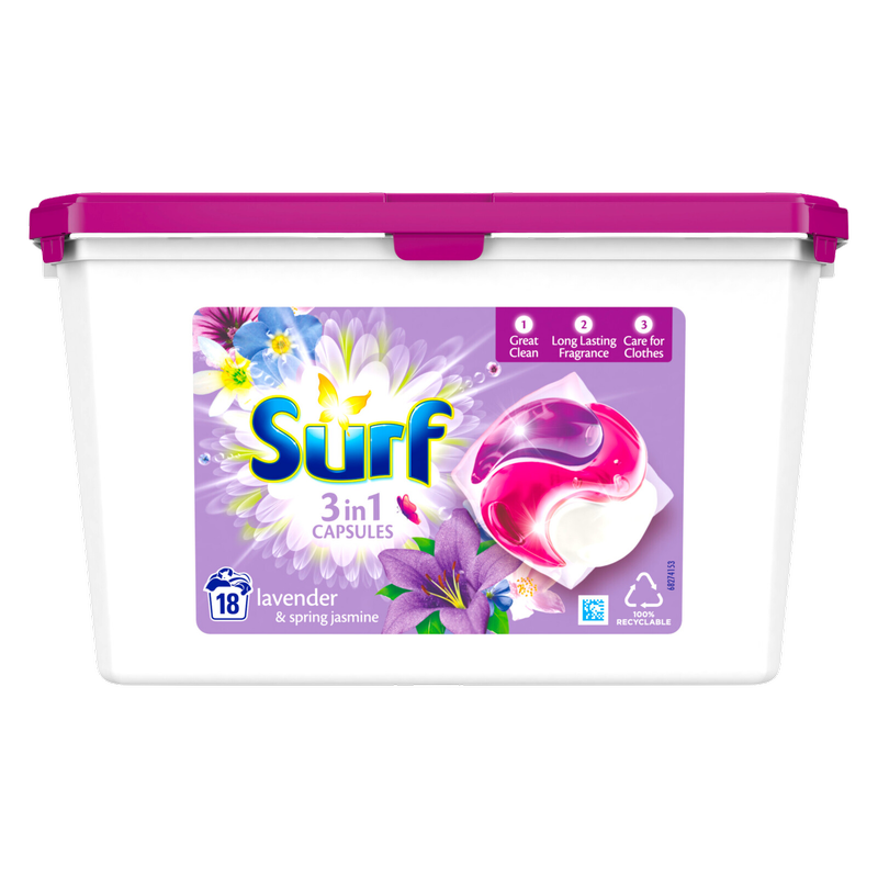 Surf Lavender & Spring Jasmine 3in1 Capsules, 18pcs