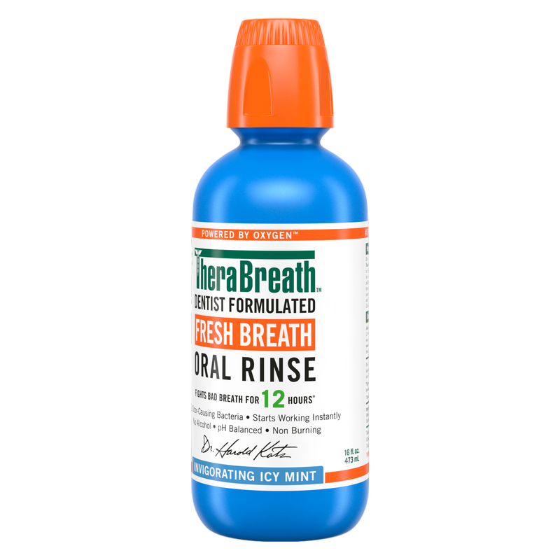 TheraBreath Fresh Breath Oral Rinse Icy Mint 16oz