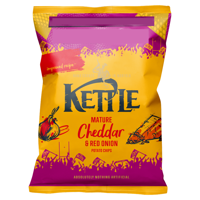 Kettle Mature Cheddar & Red Onion, 130g