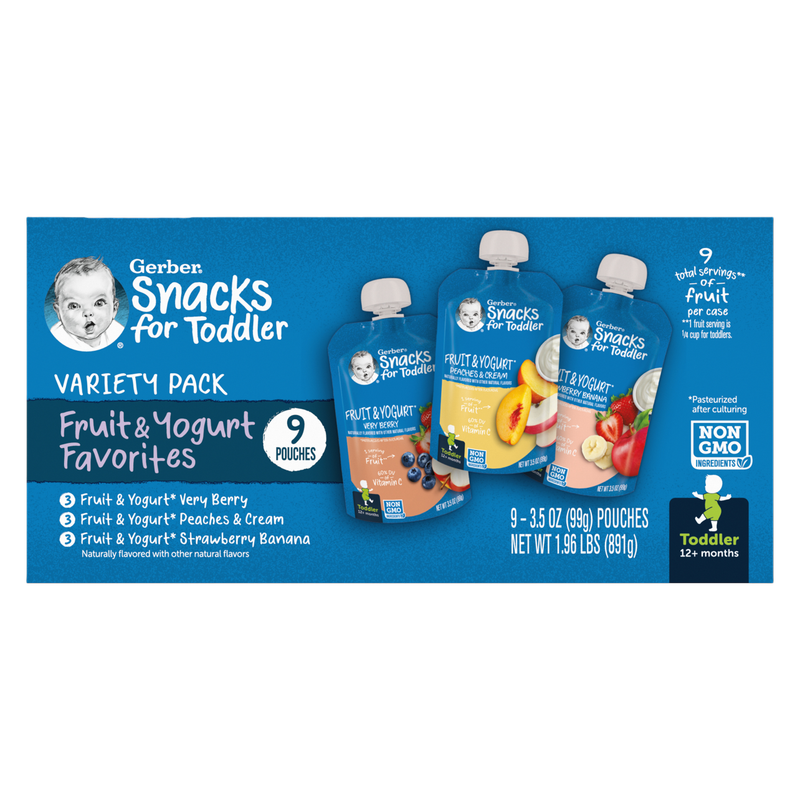 Gerber Fruit & Yogurt Pouches Variety Pack