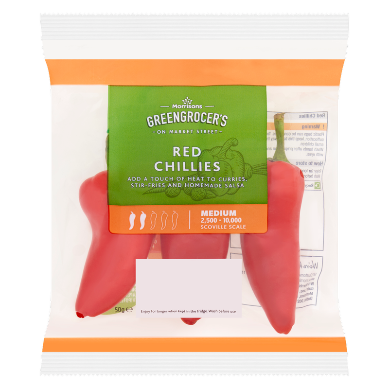 Morrisons Red Chillies, 50g
