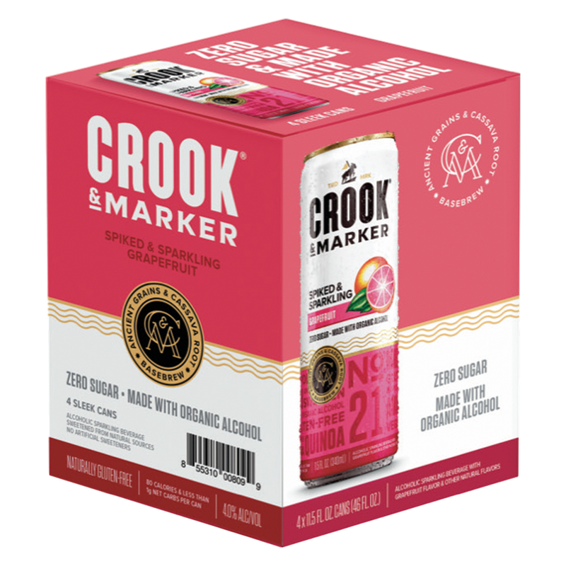 Crook & Marker Grapefruit 4pk 11.5oz Can