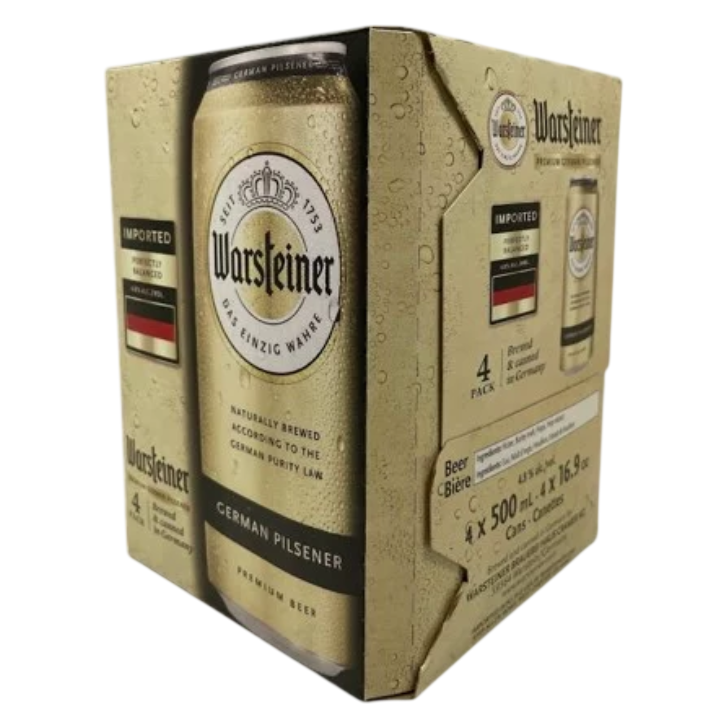 Warsteiner Pilsener 4pk 16.9oz Can