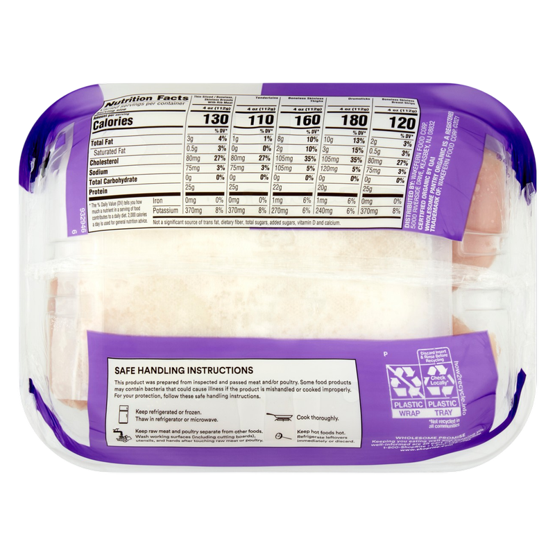 Wholesome Pantry Organic Boneless Skinless Chicken Breast - Avg 1.3 lb
