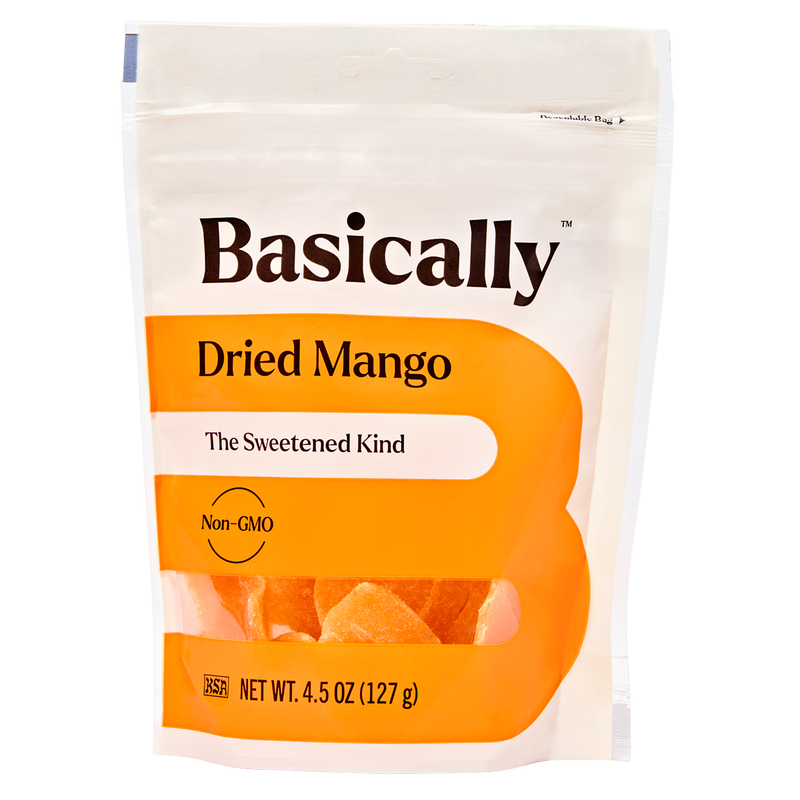 Basically, Dried Sweetened Mango 4.5oz