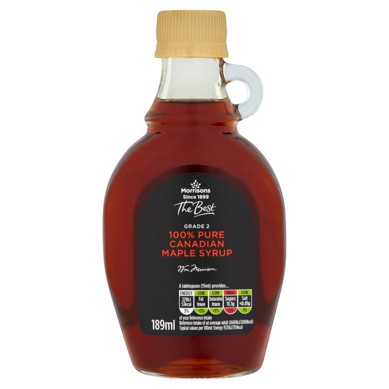 Morrisons The Best Grade 2 Pure Maple Syrup, 189ml