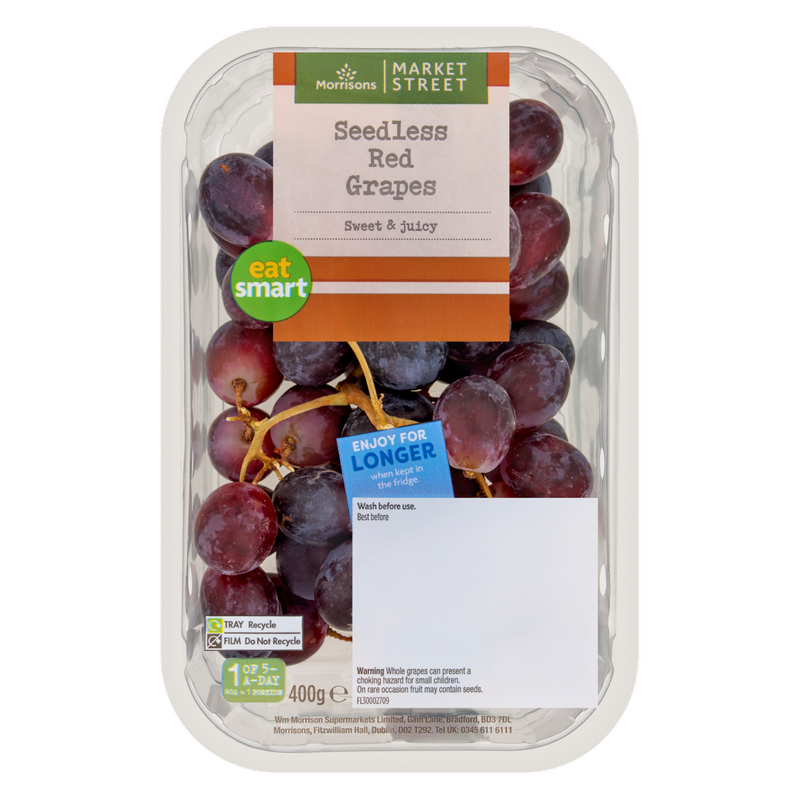 Morrisons Red Grapes, 400g