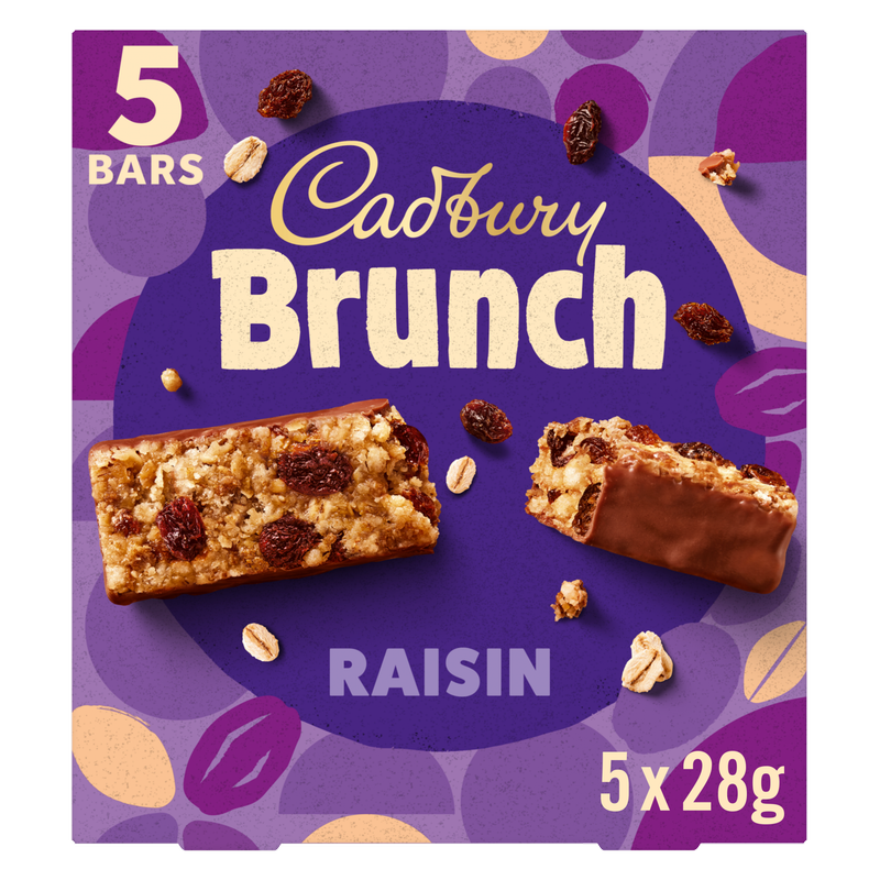 Cadbury Brunch Raisin Cereal Bars, 140g