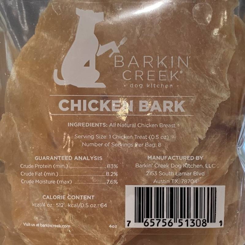 Barkin' Creek Dog Kitchen Chicken Bark 4oz