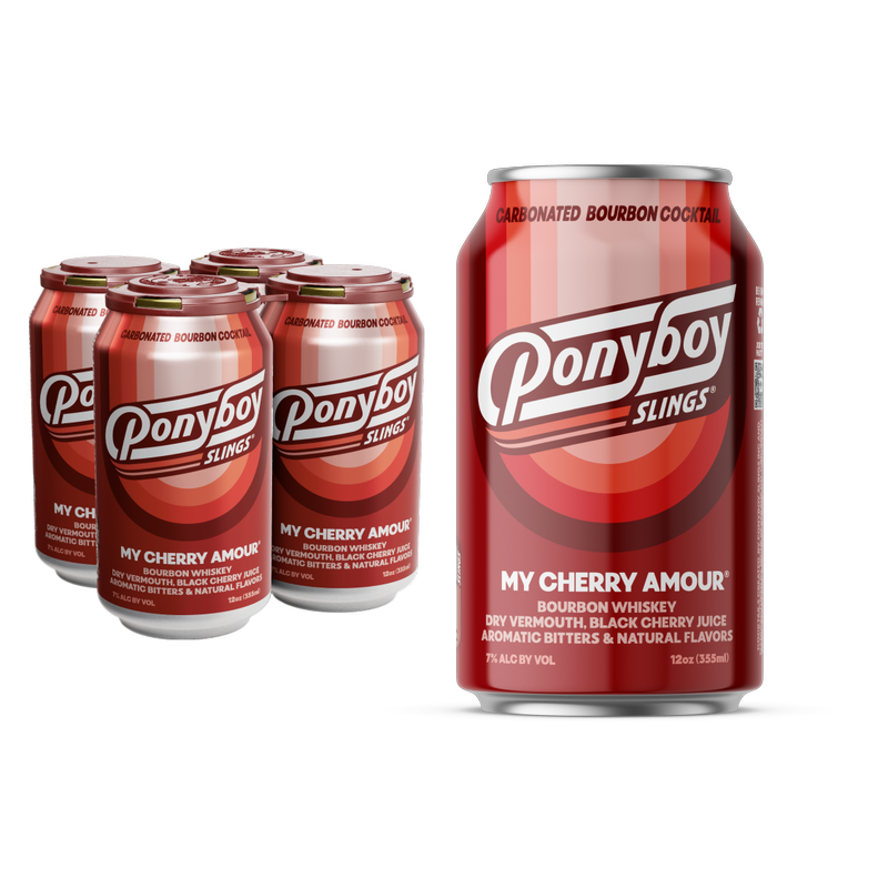 Ponyboy Slings My Cherry Amour Cocktail 4pk 12oz Cans 7% ABV